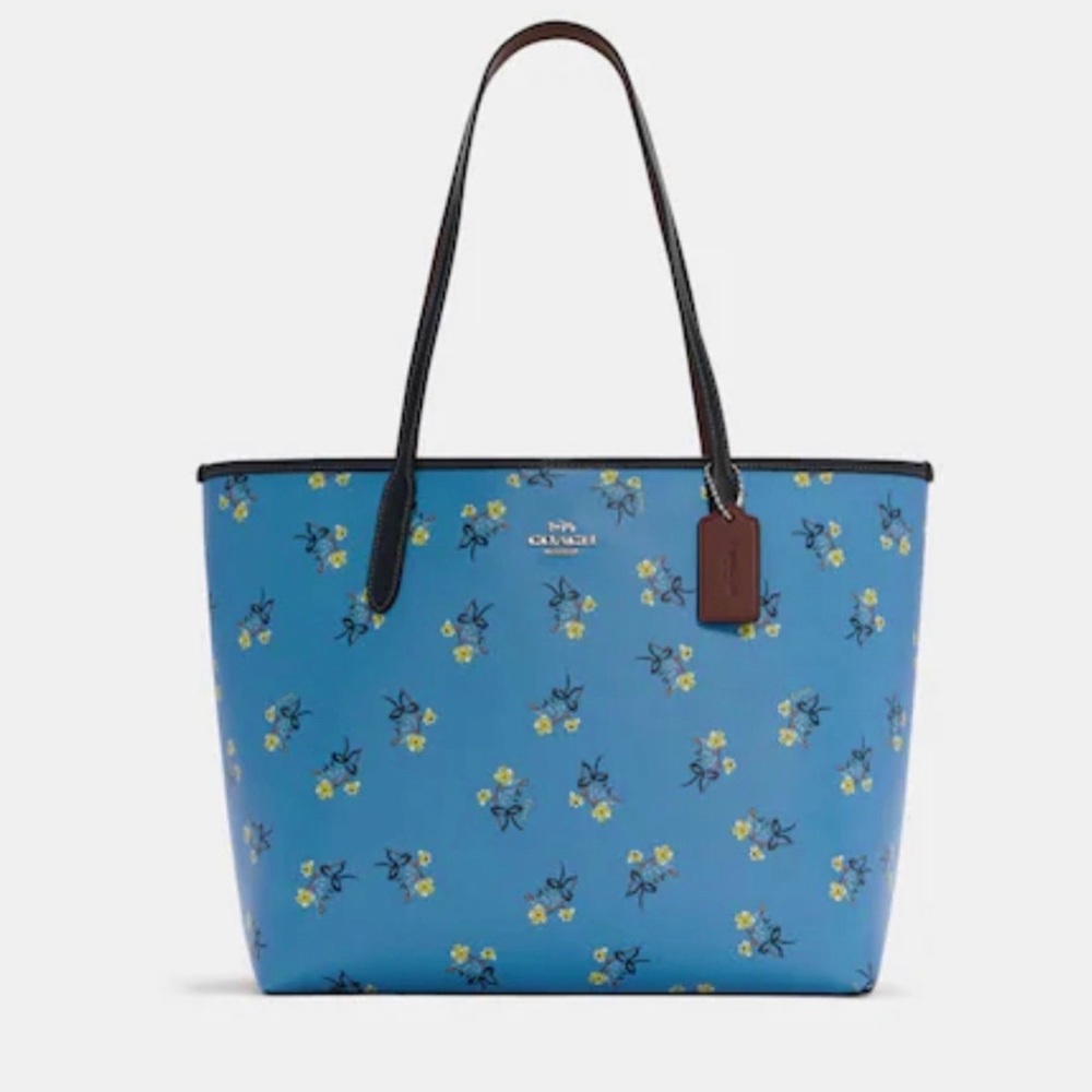 COACH Tote With City Floral Bow Print